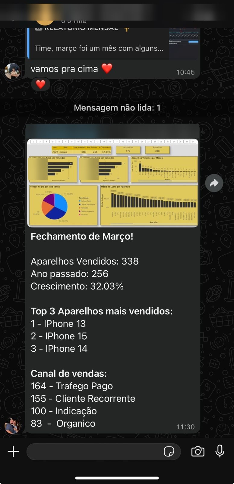 Resultado de uma loja cliente — print 14