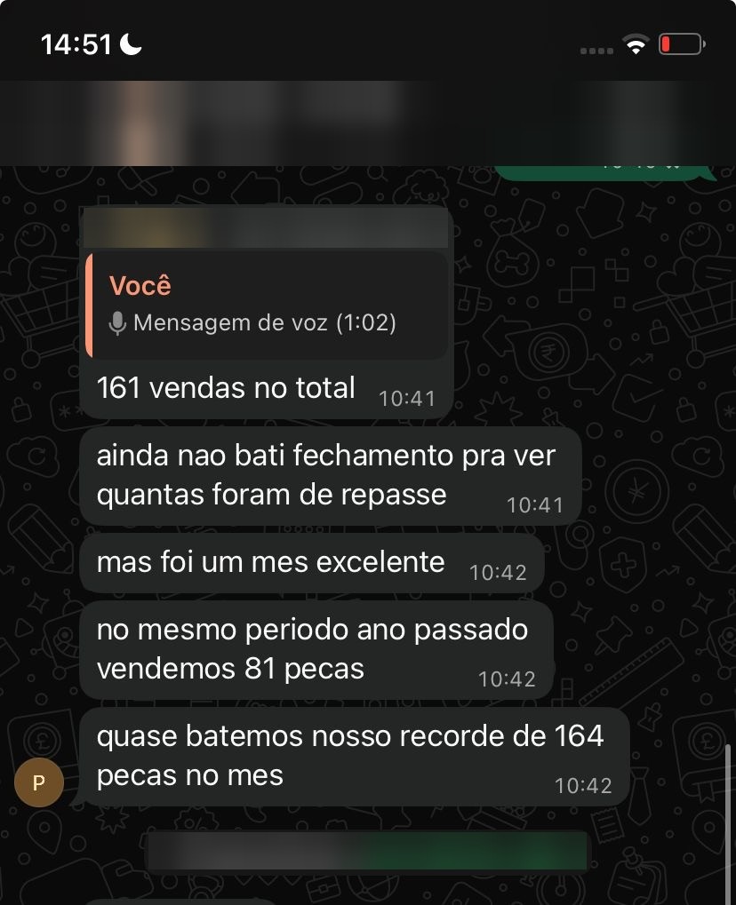 Resultado de uma loja cliente — print 13